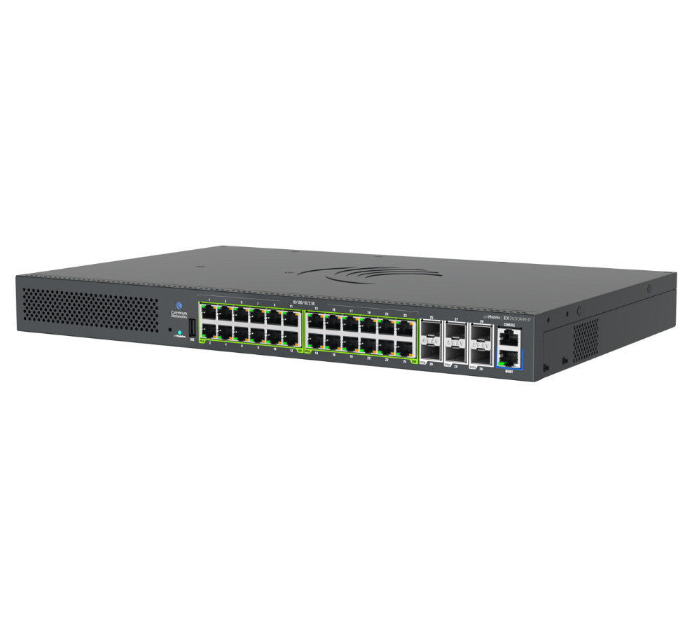 Cambium Networks cnMatrix EX3030RM-P Managed L2/L3 2.5G Ethernet (100/1000/2500) 1U Black