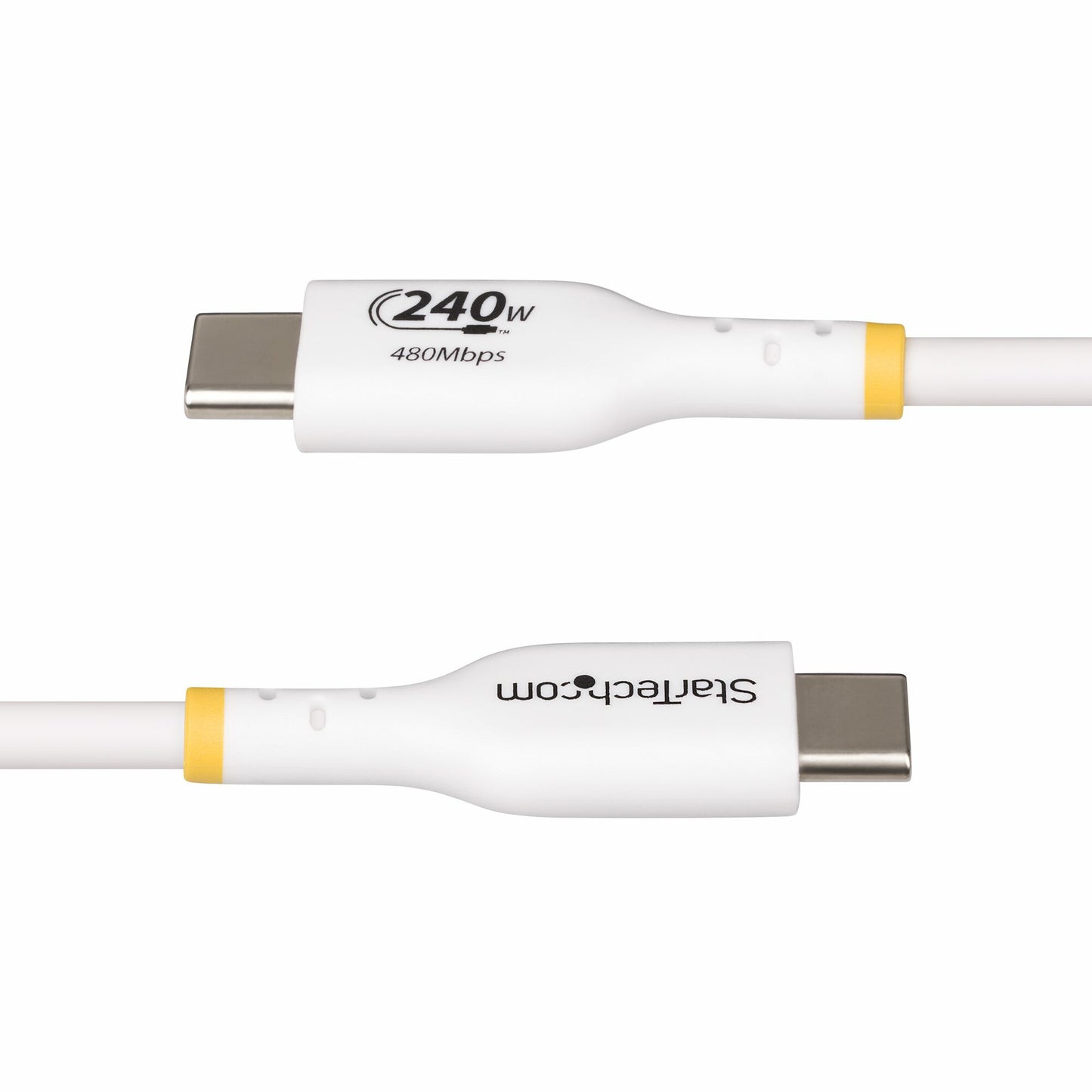 StarTech.com 3.3ft (1m) USB-C Charging Cable, Charge & Sync, 240W (5A) PD EPR, USB 2.0 Laptop Charger Cable, USB-IF Certified, TPE Jacket - White USB C Charging Cord
