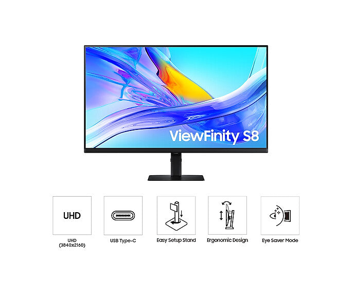 Samsung LS27D800UAU computer monitor 68.6 cm (27") 3840 x 2160 pixels 4K Ultra HD Black