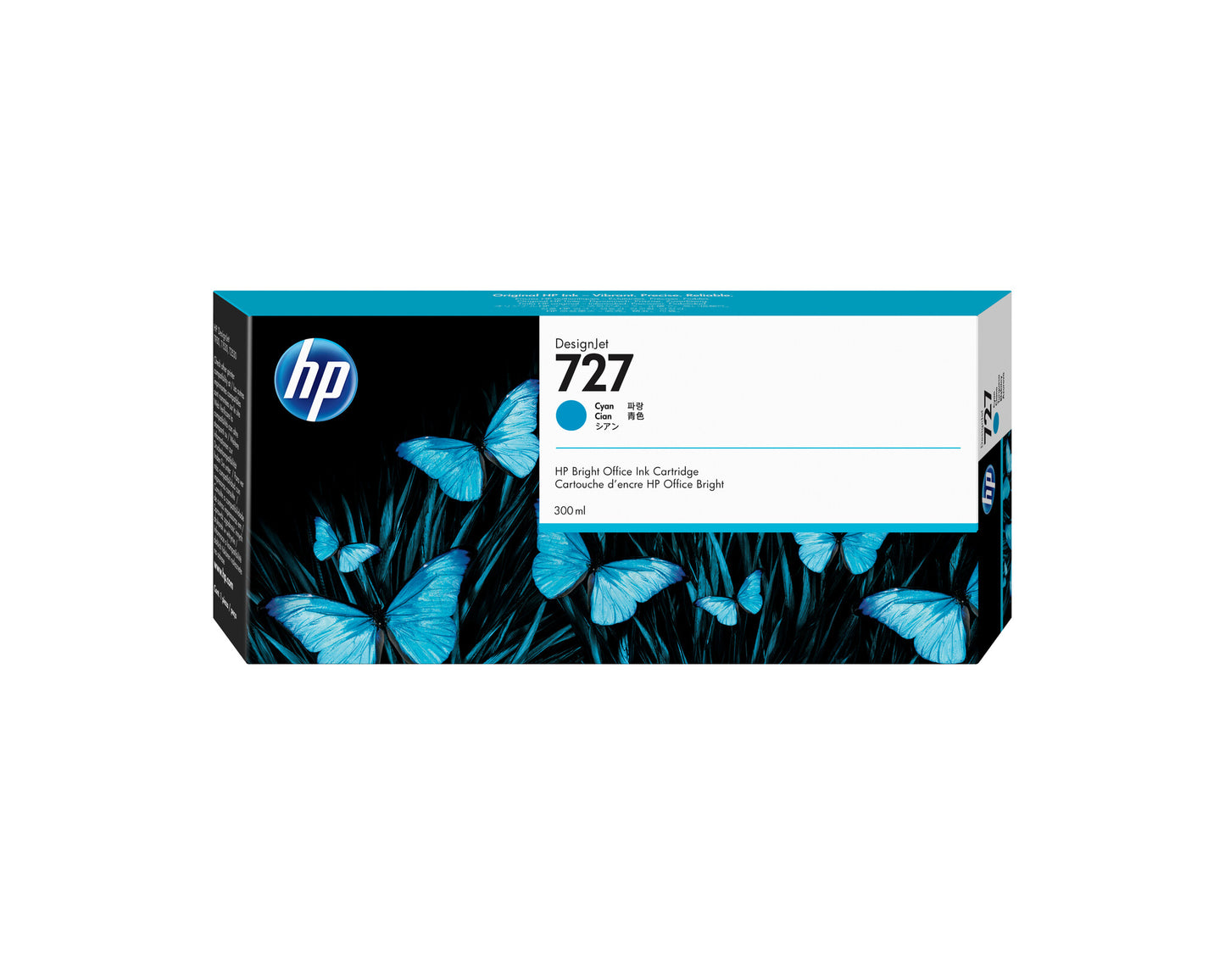 HP 727 300-ml Cyan DesignJet Ink Cartridge