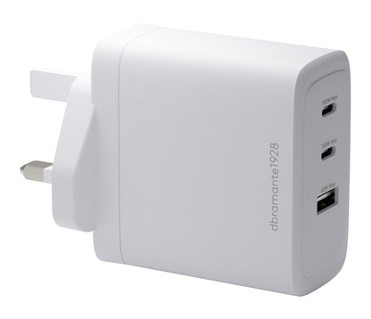 dbramante1928 IT - UK W. Charger - 2xUSB-C 100W + 1xUSB-A - WHT
