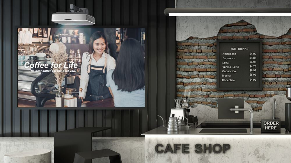 Optoma ZU500USTe data projector Ultra short throw projector 5000 ANSI lumens DLP WUXGA (1920x1200) 3D White