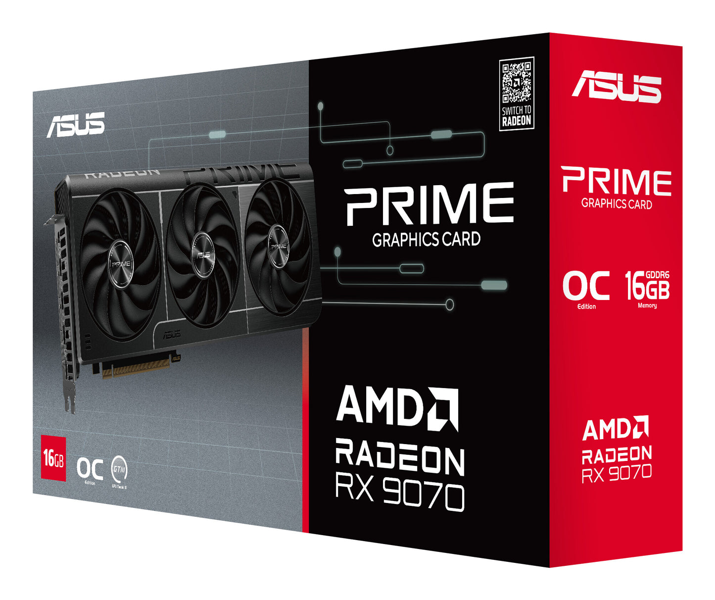 ASUS Prime -RX9070-O16G-EVO AMD Radeon RX 9070 16 GB GDDR6