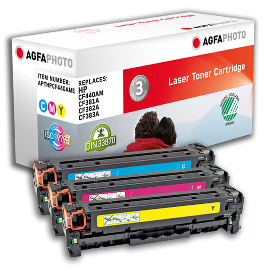 AgfaPhoto APTHPCF440AME toner cartridge 3 pc(s) Cyan, Magenta, Yellow