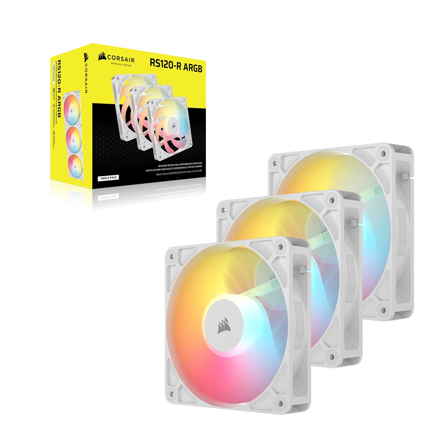 Corsair RS120-R ARGB Computer case Fan 12 cm White 3 pc(s)