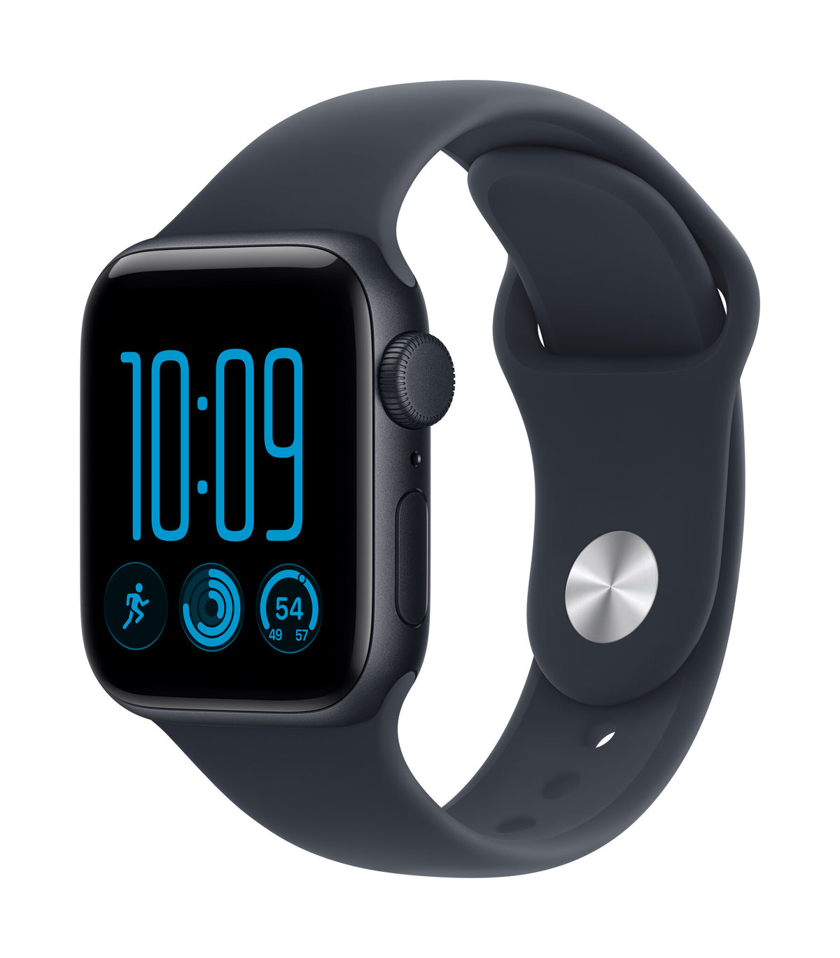 Apple Watch SE (3nd generation) SE 3 GPS 40mm Midnight Aluminium Case with Navy Blue Sport Band - S/M