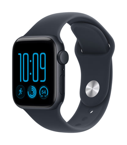 Apple Watch SE (3nd generation) SE 3 GPS 40mm Midnight Aluminium Case with Navy Blue Sport Band - S/M