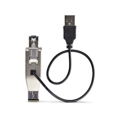StarTech.com Gigabit Fiber to RJ45 Ethernet Media Converter Dongle, Optical Singlemode 10km/Multimode 800m, USB Powered, Compact Design, Metal Housing, Micro Mini, TAA