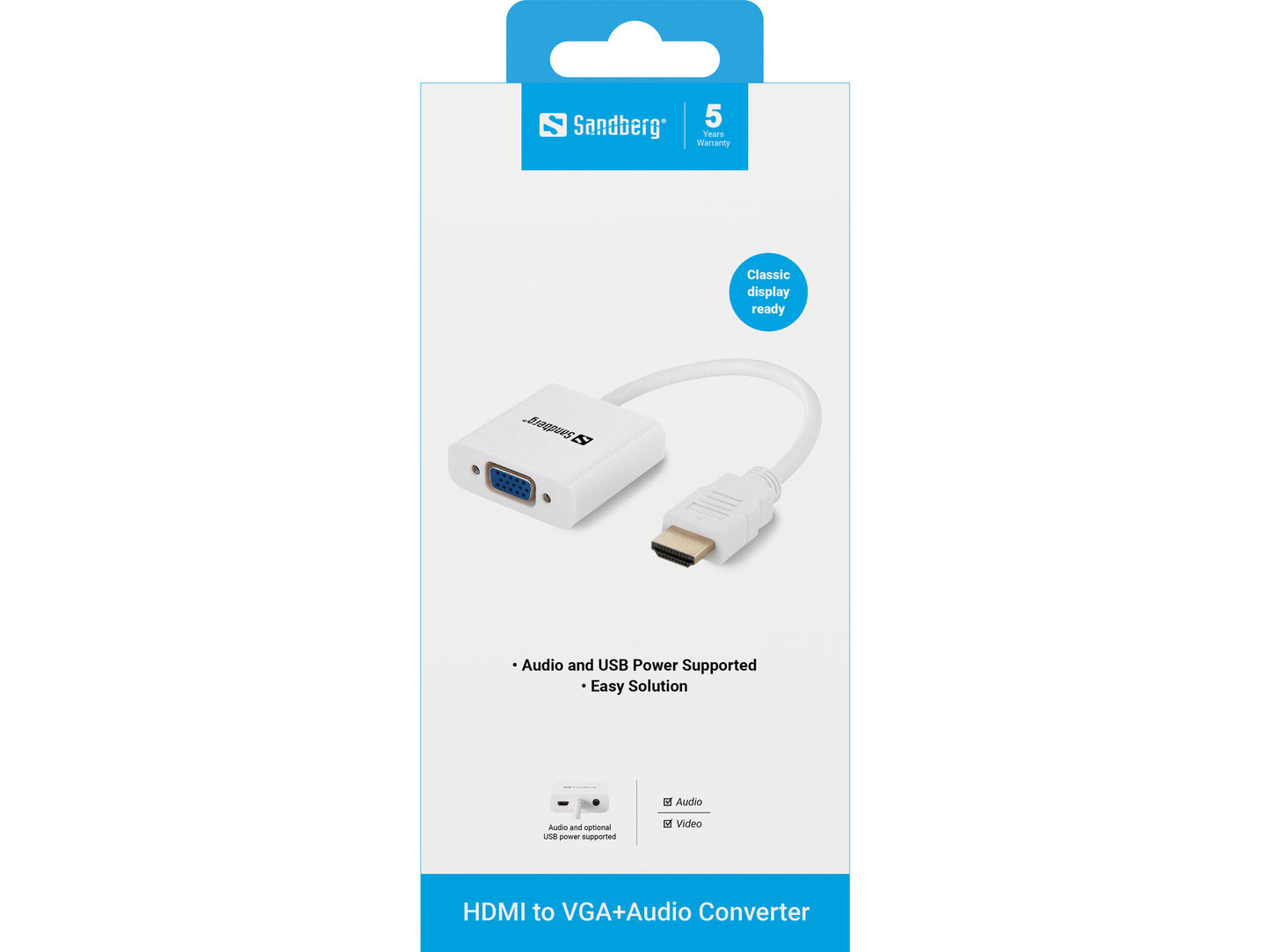 Sandberg HDMI to VGA+Audio Converter