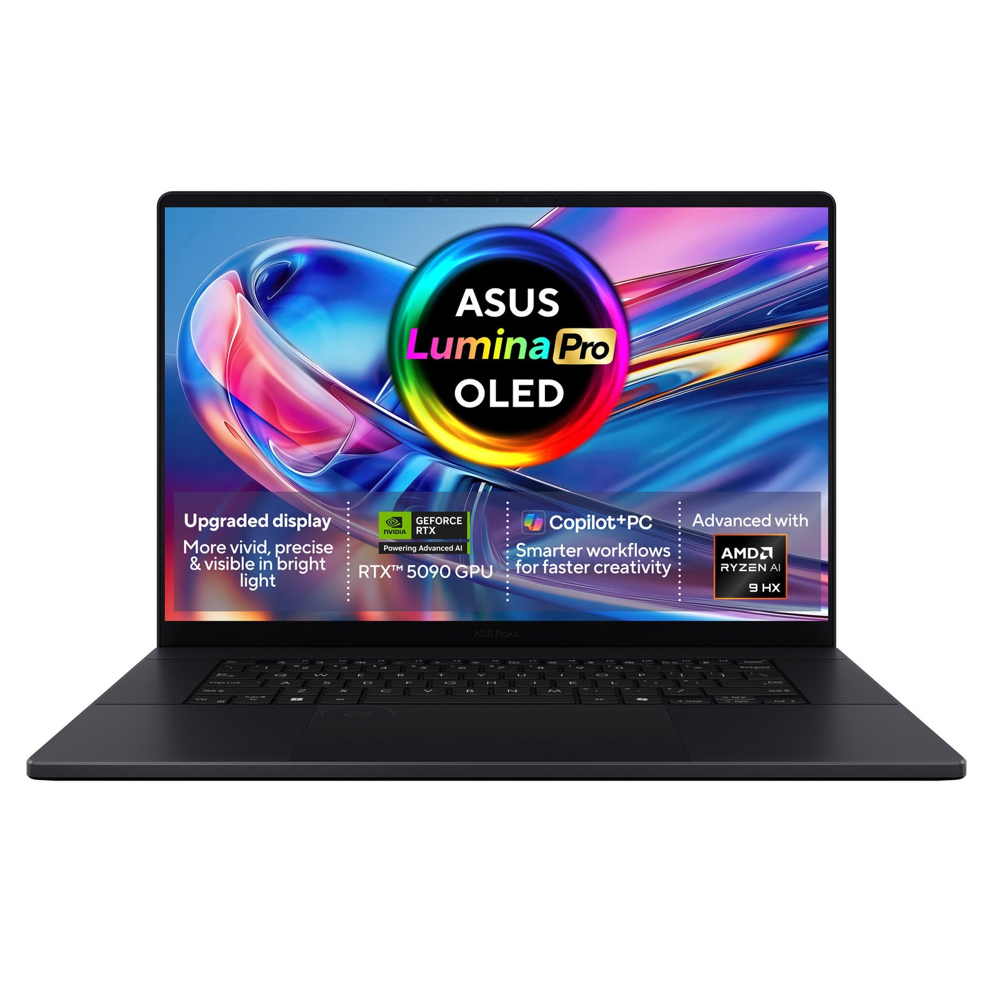 ASUS ProArt P16 H7606WX-SE001W Copilot+ PC Laptop 40.6 cm (16") Touchscreen WQUXGA 64 GB LPDDR5x-SDRAM 4 TB SSD NVIDIA GeForce RTX 5090 Wi-Fi 7 (802.11be) Windows 11 Home Black