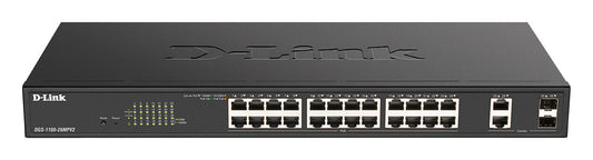 D-Link 26-Port PoE+ Gigabit network switch, Managed, 24-port