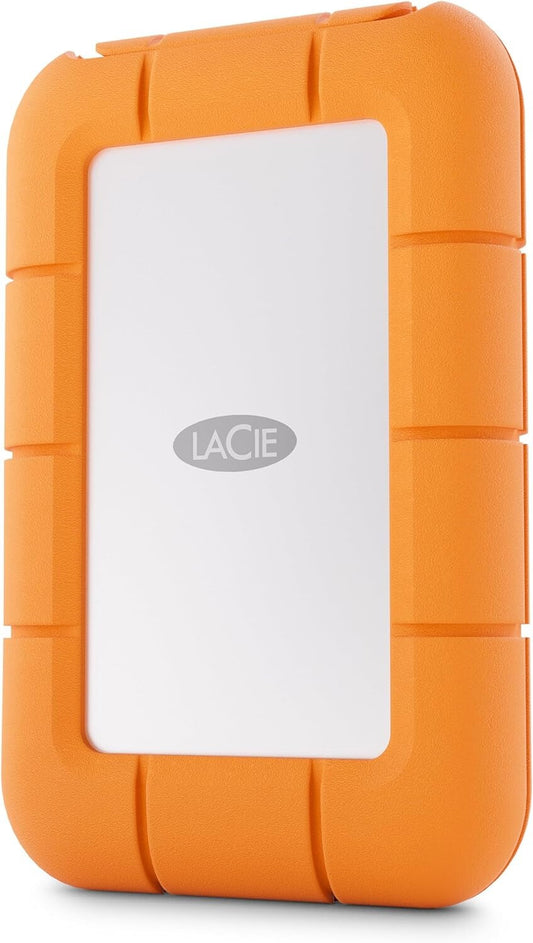 LaCie STMF4000400 external solid state drive, 4TB, grey and orange