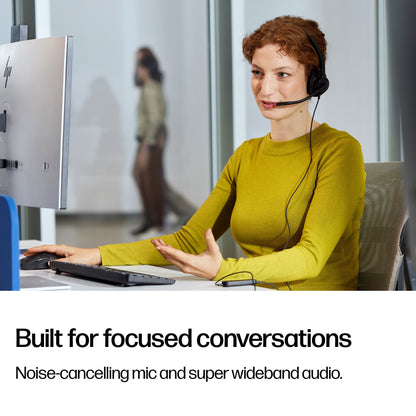 HP Poly Mission 425 Stereo USB Wired Headset (Bulk)