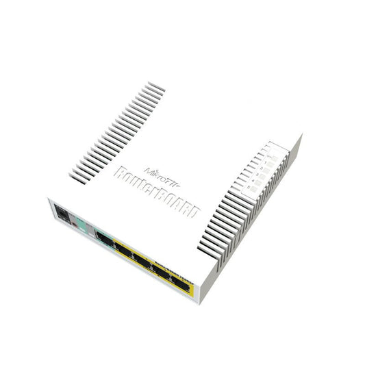 Mikrotik RB260GSP network switch, Managed, 5-port, Power over Ethernet (PoE), white