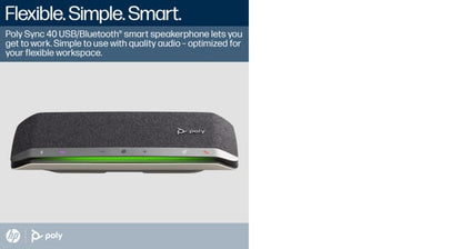 POLY Sync 40+ Microsoft Teams Certified USB-A USB-C Speakerphone +BT700 USB-A Adapter