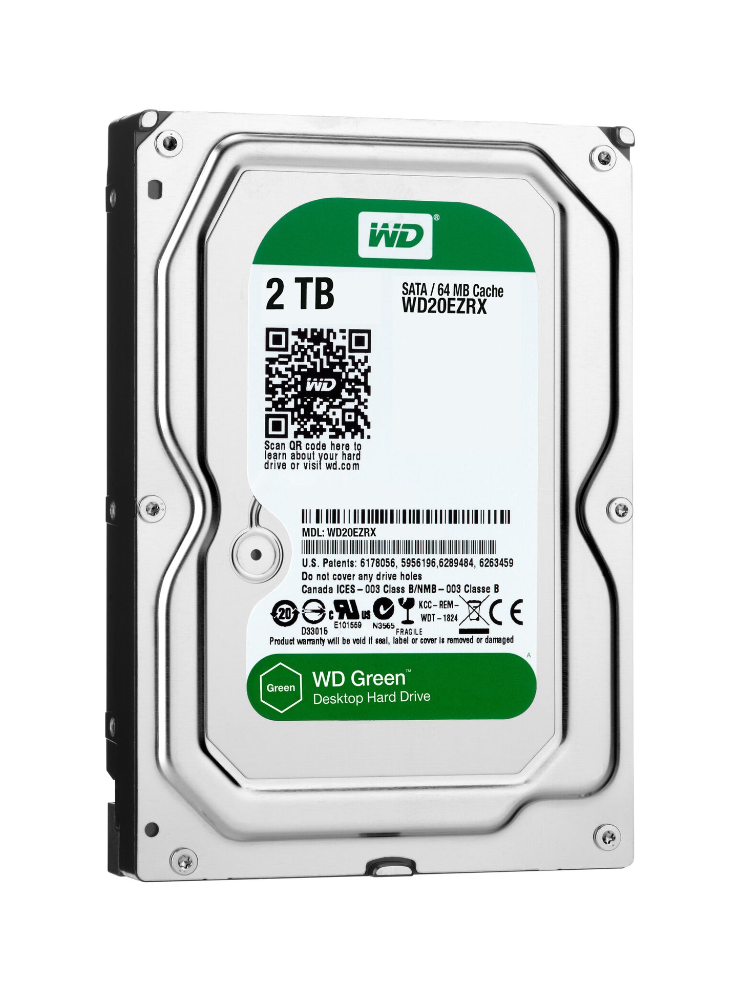 Western Digital Caviar Green 2TB internal hard drive Variable 64 MB 3.5" Serial ATA III