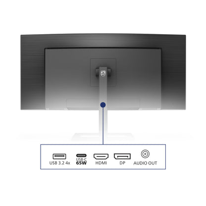 Philips E Line 346E2CUAE/00 computer monitor 86.4 cm (34") 3440 x 1440 pixels Wide Quad HD+ LCD Black