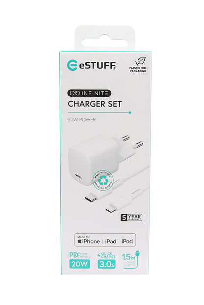 eSTUFF ES637600 mobile device charger Smartphone, Tablet White AC Indoor