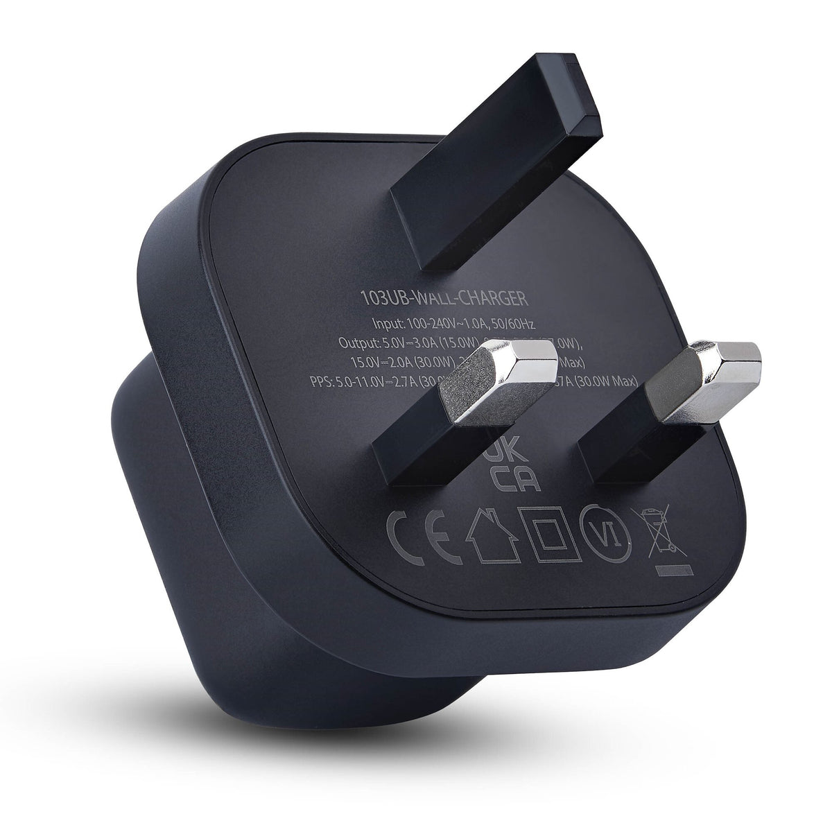 StarTech.com 30W USB‑C Wall Charger, Portable GaN Charger with USB Power Delivery Fast Charging, GaN 5V/9V/15/20V PD, USB-C Charger, Black
