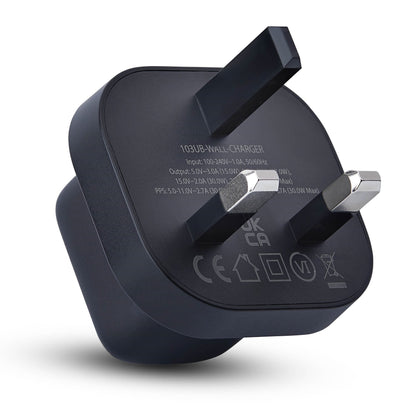 StarTech.com 30W USB‑C Wall Charger, Portable GaN Charger with USB Power Delivery Fast Charging, GaN 5V/9V/15/20V PD, USB-C Charger, Black