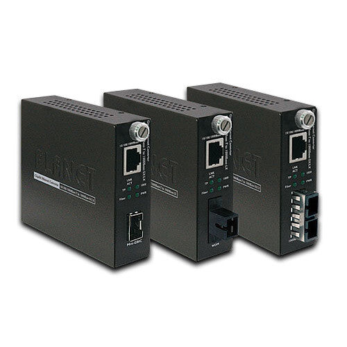 PLANET GST-802S network media converter 2000 Mbit/s 1310 nm Single-mode Black