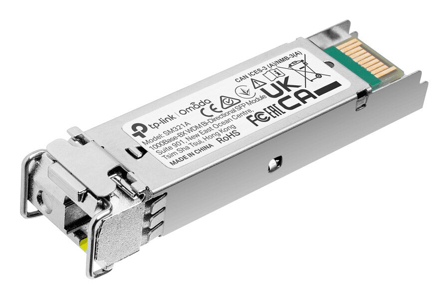 TP-Link Omada SFP 1000BASE-Sm MiniGBIC BX10D transceiver module, Fiber optic, 1250 Mbit/s