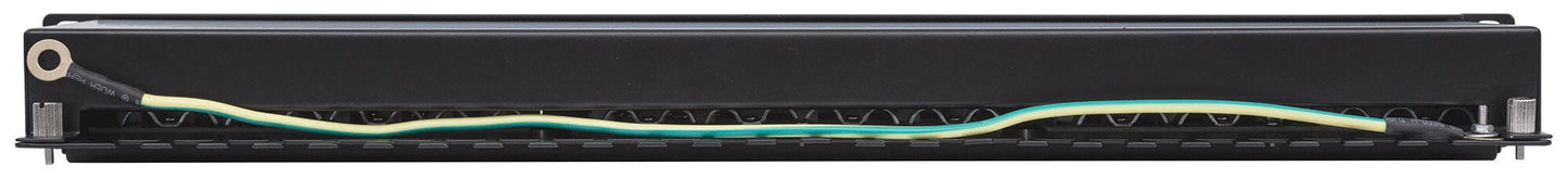 Intellinet Patch Panel, Cat6a, FTP, 24-Port, 1U, Shielded, 90° Top-Entry Punch Down Blocks, Black