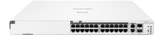 HPE Aruba Networking Instant On Switch 20p Gigabit CL4 4p Gigabit CL6 PoE 2p 10GBT 2p SFP+ 370 W 1960, Managed, 24-port