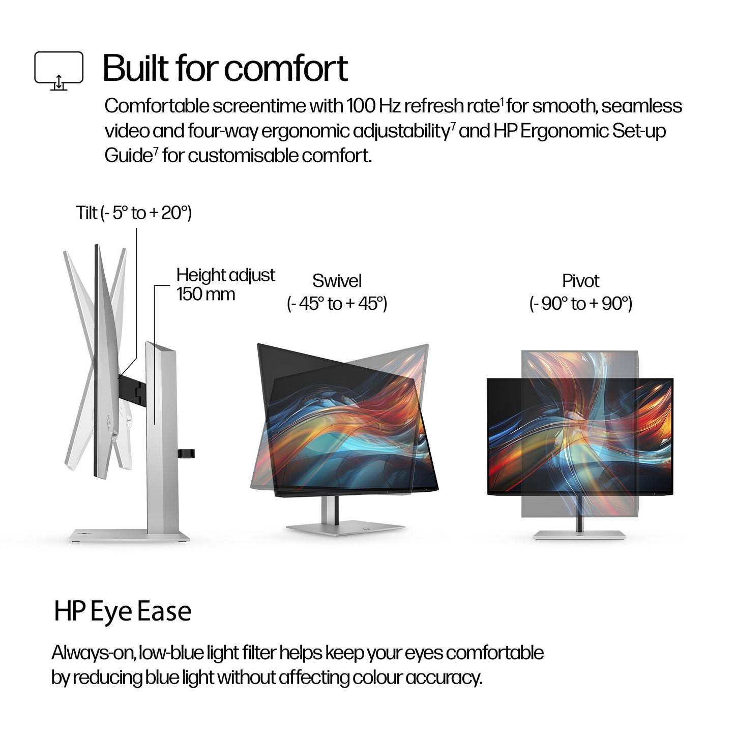 HP Series 7 Pro 24 inch WUXGA USB-C Monitor - 724pu PVC Free