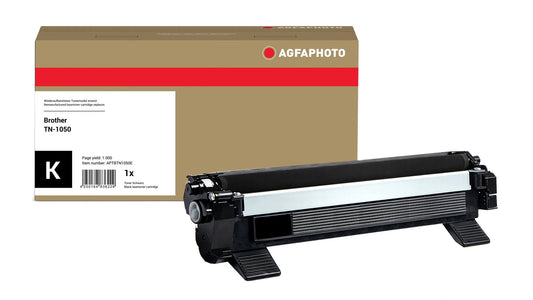 AgfaPhoto Compatible Toner Cartridge, Black, Replacement for Brother TN-1050, 1000 Pages