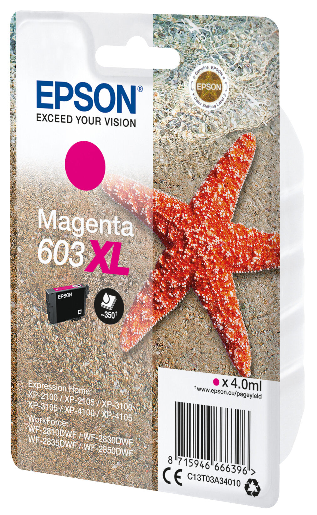 Epson Singlepack Magenta 603XL ink cartridge