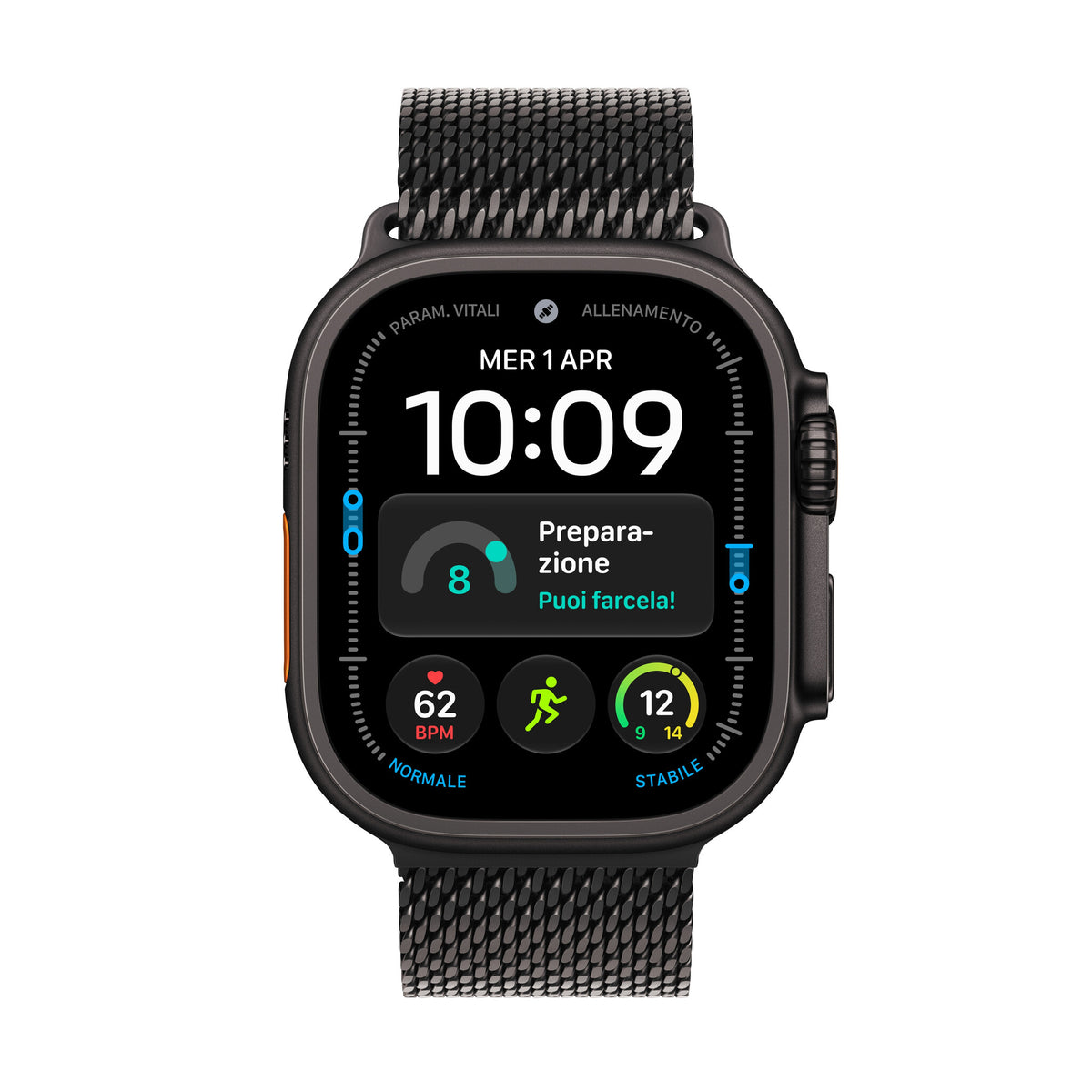Apple Watch Ultra 4 GPS + Cellular 49mm Black Titanium Case with Black Titanium Milanese Loop - L