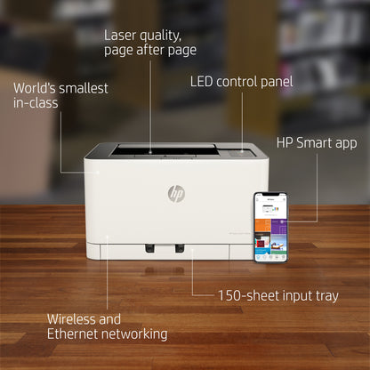 HP Color Laser Laser 150nw Wireless Color Printer, Duplex
