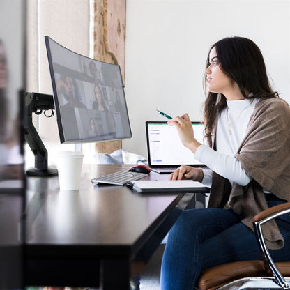 Ergotron HX Series 45-475-224 monitor mount / stand 124.5 cm (49") Desk Black