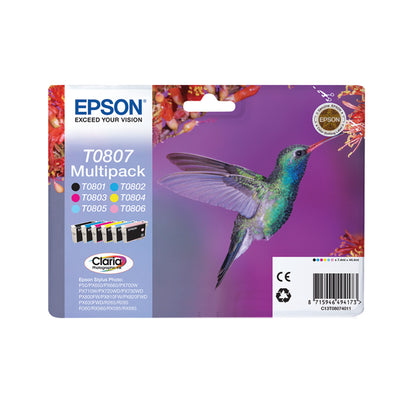 Epson Hummingbird Multipack 6-colours T0807 Claria Photographic Ink