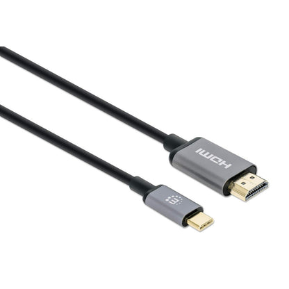 Manhattan USB-C to HDMI Cable, 4K@60Hz, 1m, Black, Three Year Warranty, Equivalent to CDP2HD1MBNL
