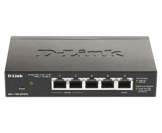 D-Link 5-Port Gigabit PoE network switch, Managed