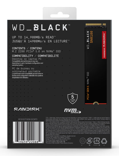 Western Digital Black WD_BLACK™ SN8100 NVMe™ SSD POWERED BY SANDISK 1 TB