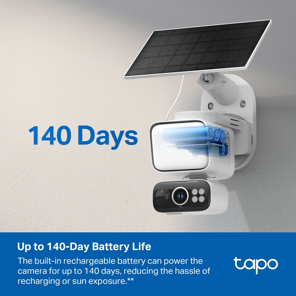 TP-Link Tapo Solar-Powered Floodlight Pan/Tilt Security Camera Kit