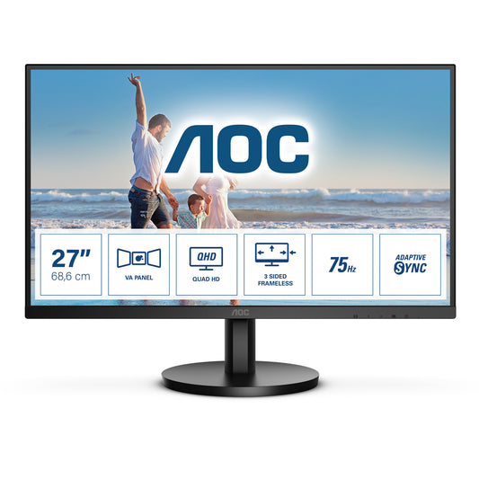 AOC Q27B3MA computer monitor 68.6 cm (27") 2560 x 1440 pixels Quad HD LED Black