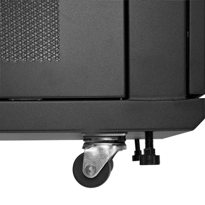 StarTech.com 4-Post 25U Server Rack Cabinet, Lockable 19" Data Rack Cabinet for Computer / AV / IT Equipment, Office / Home Network Rack with Casters & Adjustable Mounting Rails