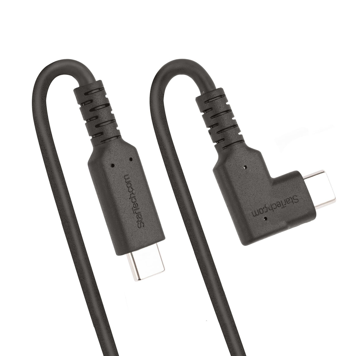 StarTech.com 6.6ft (2m) USB-C Cable, Right-Angled, USB 5Gbps, 100W (5A) Power Delivery, 4K 60Hz DP Alt Mode, Rugged USB C Cord - Thunderbolt Compatible