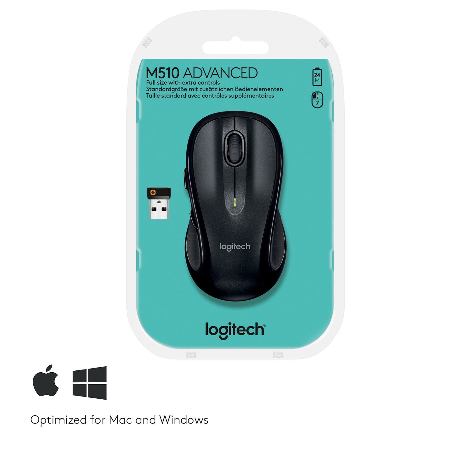 Logitech M510 mouse Right-hand RF Wireless Laser 1000 DPI