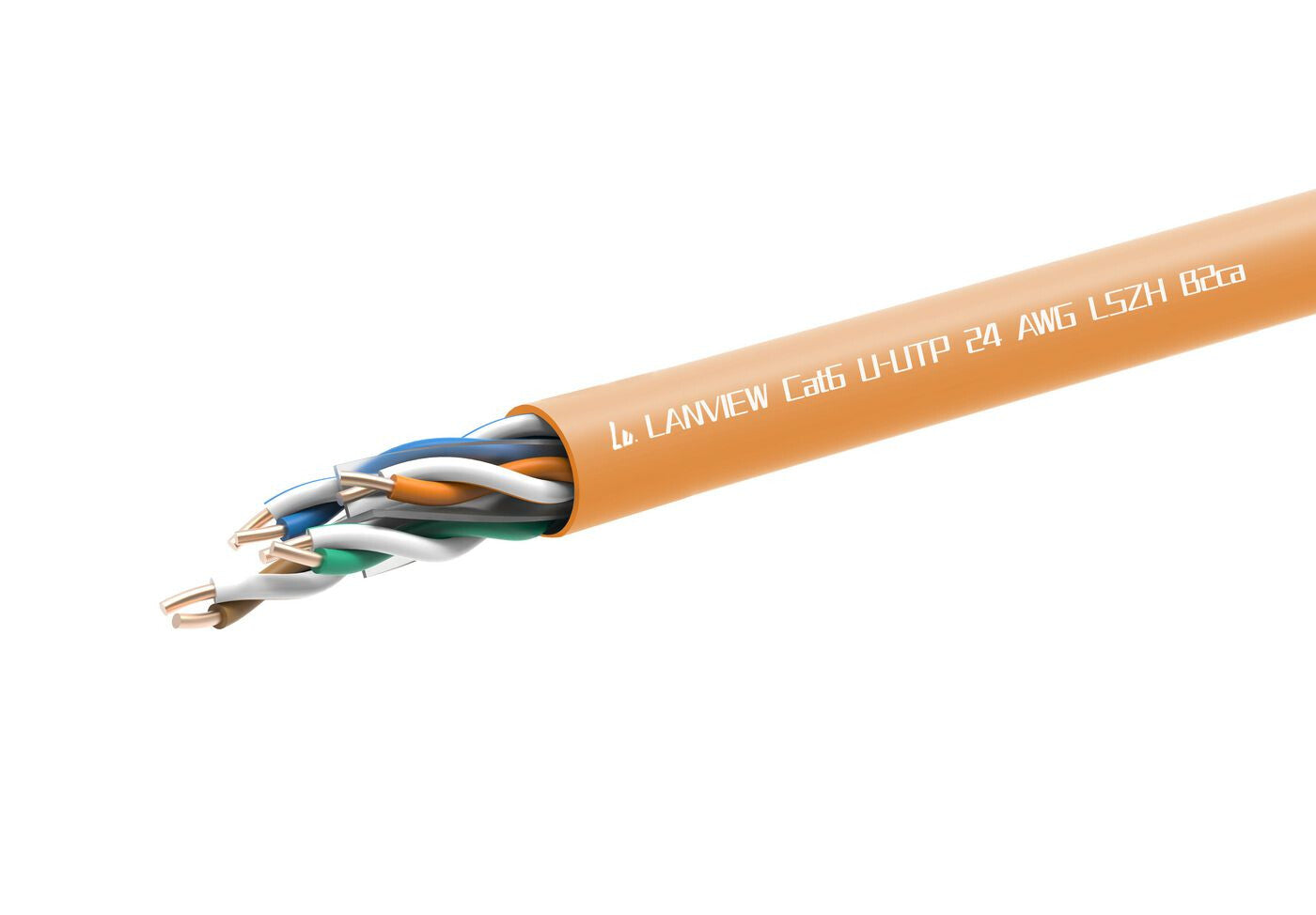 Lanview LVN122156 networking cable Orange 305 m Cat6 U/UTP (UTP) Round