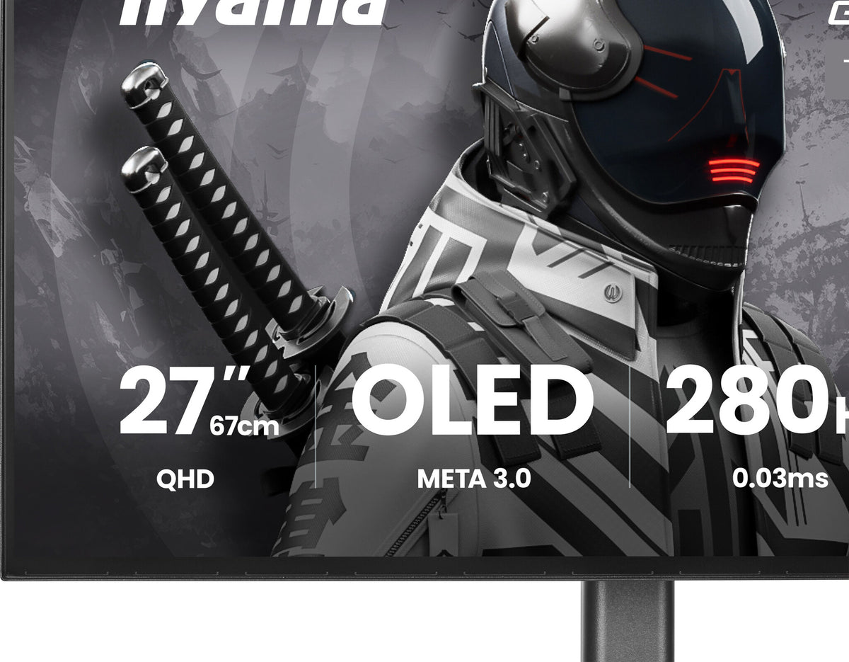 iiyama G-MASTER GOB2701QSC-B1 computer monitor 68.6 cm (27") 2560 x 1440 pixels 2K Ultra HD OLED Black