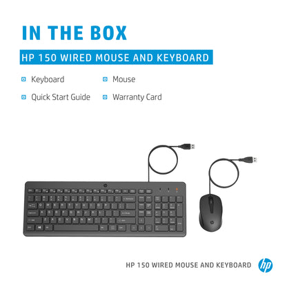 HP 150 Wired Mouse and Keyboard