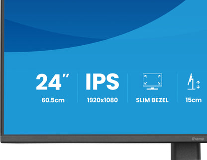 iiyama ProLite XB2493HSU-B1 computer monitor 60.5 cm (23.8") 1920 x 1080 pixels Full HD LED Black