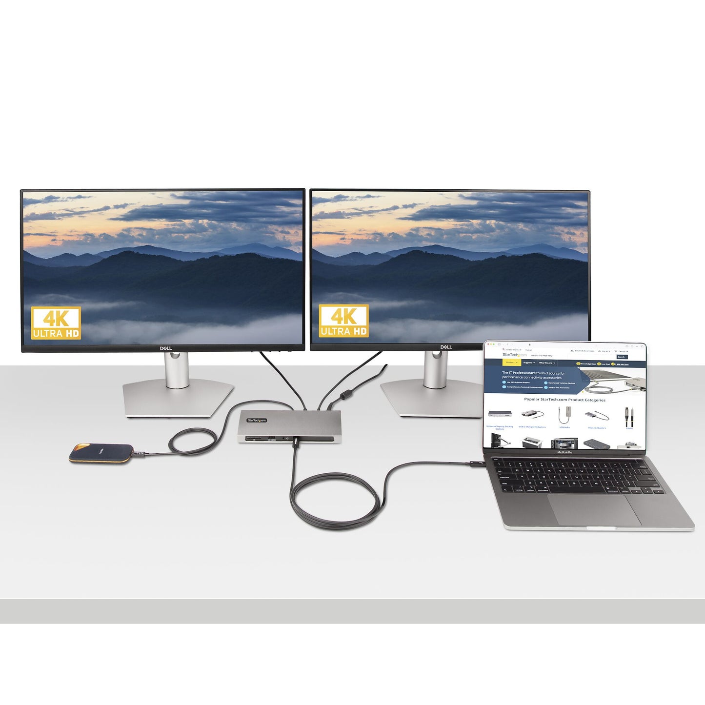 StarTech.com 6.6ft (2m) Active Thunderbolt 4 Cable, 40Gbps, 100W Power Delivery, 4K/8K Video, Intel-Certified Thunderbolt Cable - Compatible w/ USB4/Thunderbolt 4/ USB 3.2/ USB Type-C/DisplayPort/Thunderbolt 3