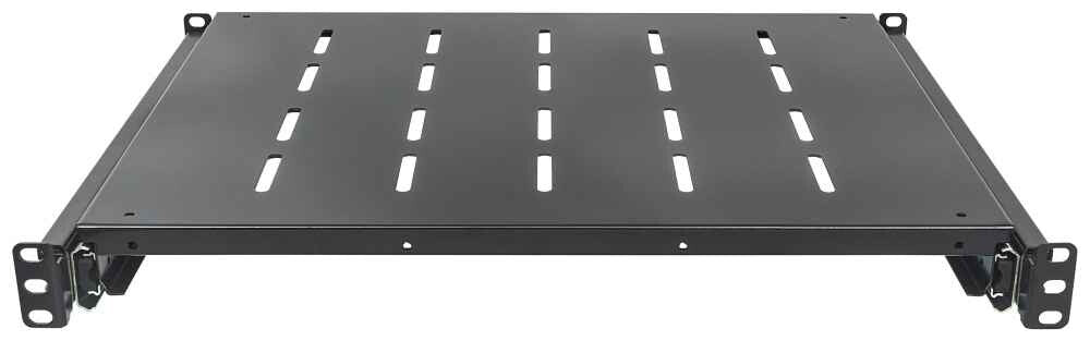 Intellinet 19" Sliding Shelf, 1U, 800 to 1000mm Depth, shelf depth 550mm, Black