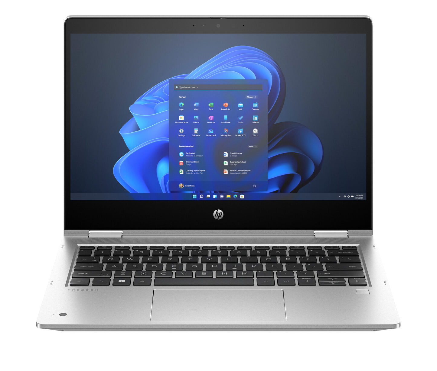 HP Pro x360 435 G10 AMD Ryzen™ 5 7530U Hybrid (2-in-1) 33.8 cm (13.3") Touchscreen Full HD 8 GB DDR4-SDRAM 256 GB SSD Wi-Fi 6E (802.11ax) Windows 11 Pro Silver